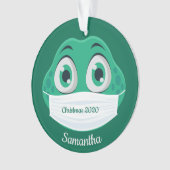 Kutgemaskeerd kikkervormig ontwerp Acrylvormig Orn Ornament (voorkant)