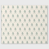 Kutgroen kerstpapier met kerstinslag cadeaupapier (Vlak)