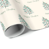 Kutgroen kerstpapier met kerstinslag cadeaupapier (Rol Hoek)