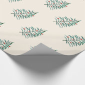 Kutgroene kerstboom cadeaupapier (Hoek)