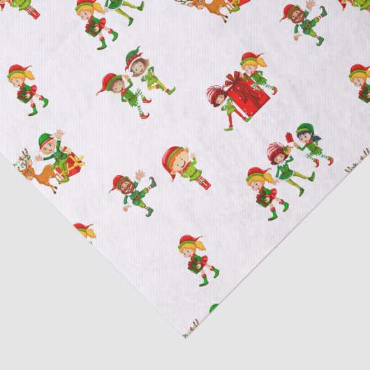 Kutgroene kerstkleppen met Cadeaus Tissuepapier (Detail)