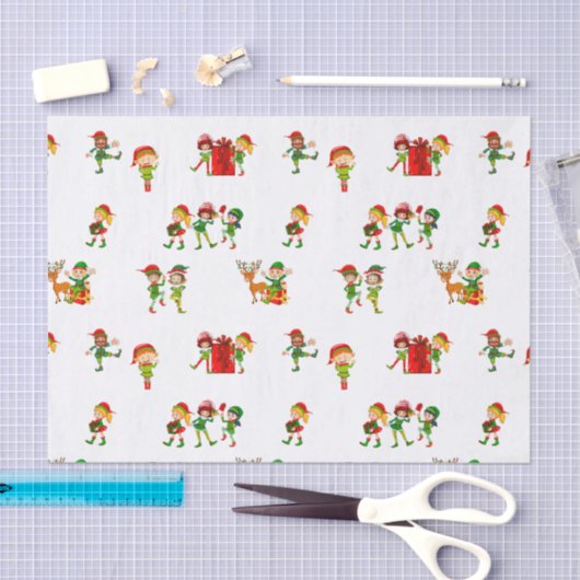 Kutgroene kerstkleppen met Cadeaus Tissuepapier (Craft)