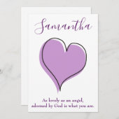 Kuthart van de liefde paars en wit citaat kaart (Voorkant / Achterkant)