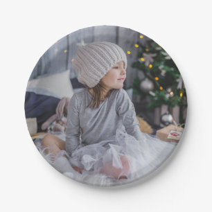 Kutje klein meisje en kerstboom .jp papieren bordje