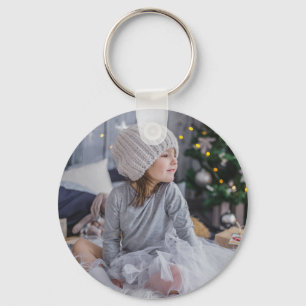 Kutje klein meisje en kerstboom .jp sleutelhanger