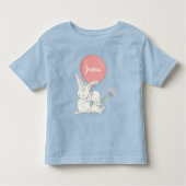 Kutje meisje konijntje met naam kinder shirts (Voorkant)