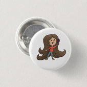 Kutje voor meisjes ronde button 3,2 cm (Voorkant /achterkant)