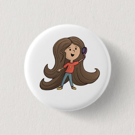 Kutje voor meisjes ronde button 3,2 cm (Voorkant)