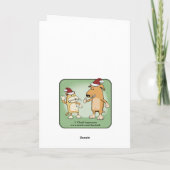 Kutkat en kerstcadeautjes voor honden feestdagen kaart (Achterkant)