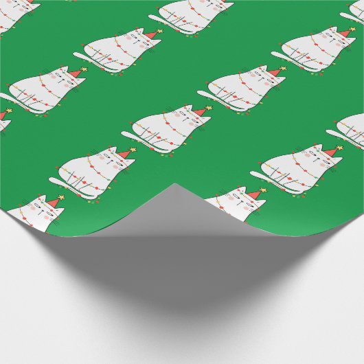 Kutkat en kerstlichten cadeaupapier (Hoek)