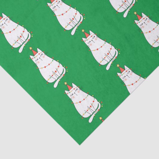 Kutkat en kerstlichten tissuepapier (Detail)