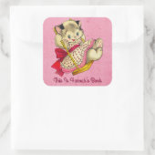 Kutkat en keukenplaat vierkante sticker (Tas)