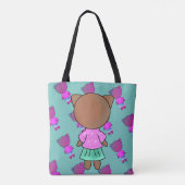 Kutkat in hartklep met paaskleuren tote bag (Achterkant)