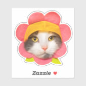 Kutkat in het bloeiend Pet Sticker (Vel)