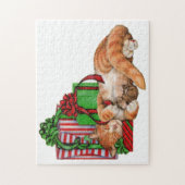 Kutkat, muis en kerstcadeautjes legpuzzel (Verticaal)