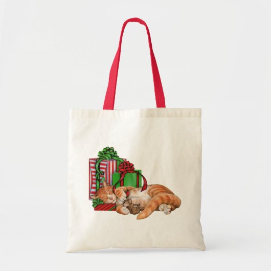 Kutkat, muis en kerstcadeautjes tote bag (Voorkant)