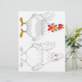 Kutkieke hen kleurenpagina (Staand voorkant)