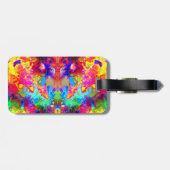 Kutkleurig abstract fantoomkussen bagagelabel (Achterkant horizontaal)