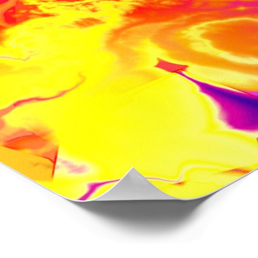 Kutkleurig abstract fantoomkussen poster (Hoek)