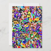 Kutkleurig abstract schilderij, behalve de datum save the date (Achterkant)