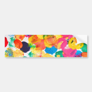 Kutkleurig abstract schilderij bumpersticker