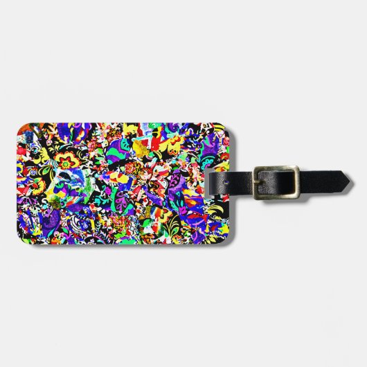 Kutkleurig abstract schilderij iPad-hoesje Bagagelabel (Voorkant horizontaal)
