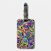 Kutkleurig abstract schilderij iPad-hoesje Bagagelabel (Achterkant verticaal)