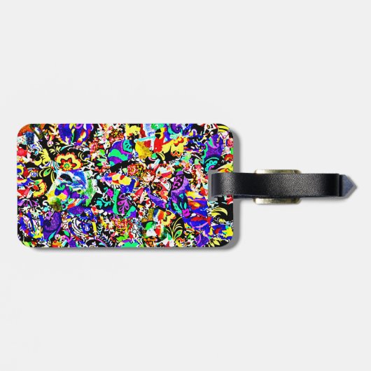 Kutkleurig abstract schilderij iPad-hoesje Bagagelabel (Achterkant horizontaal)