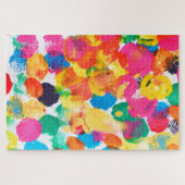 Kutkleurig abstract schilderij legpuzzel (Horizontaal)