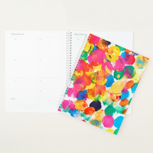 Kutkleurig abstract schilderij planner (Display)