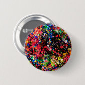 Kutkleurig abstract schilderij ronde button 5,7 cm (Voorkant /achterkant)