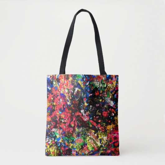 Kutkleurig abstract schilderij tote bag (Voorkant)