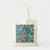 Kutkleurig abstract schilderij tote bag (Voorkant)