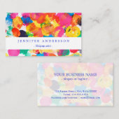 Kutkleurig abstract schilderij visitekaartje (Voorkant / Achterkant)