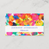 Kutkleurig abstract schilderij visitekaartje (Voorkant)