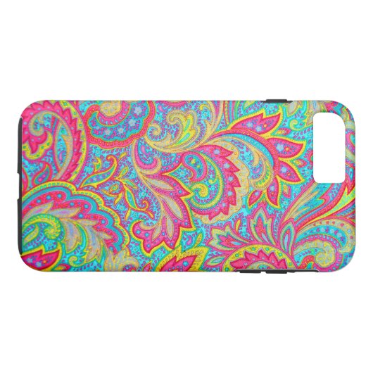 Kutkleurig bloemontwerp Case-Mate iPhone case (Achterkant (Horizontaal))