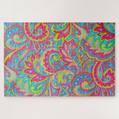 Kutkleurig bloemontwerp legpuzzel (Horizontaal)