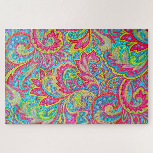 Kutkleurig  bloemontwerp legpuzzel (Horizontaal)