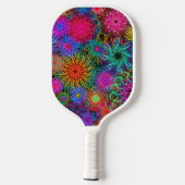 Kutkleurig draaipatroon mok sleutelhanger pickleball paddle (Achterkant)