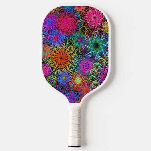 Kutkleurig draaipatroon mok sleutelhanger pickleball paddle (Achterkant)