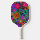 Kutkleurig draaipatroon mok sleutelhanger pickleball paddle (Voorkant)