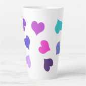 Kutkleurig hart latte mok (Voorkant)