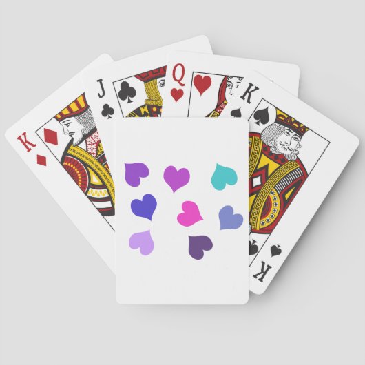 Kutkleurig hart pokerkaarten (Achterkant)