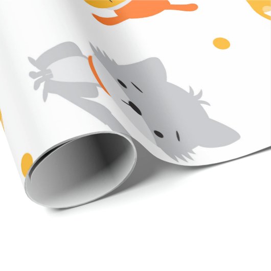 Kutkleurig katten- en heuppapier cadeaupapier (Rol Hoek)