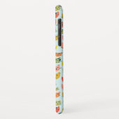 Kutkleurig kattenpatroon in blauw Case-Mate iPhone case (Achterkant/links)