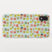 Kutkleurig kattenpatroon in blauw Case-Mate iPhone case (Achterkant (horizontaal))