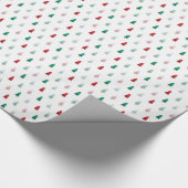 Kutkleurig kerstboompatroon cadeaupapier (Hoek)
