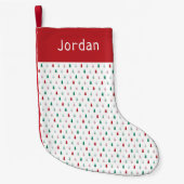 Kutkleurig kerstboompatroon kleine kerstsok (Voorkant)