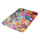 Kutkleurig notitieboek van abstracte vierkantjes badmat (Gekanteld)