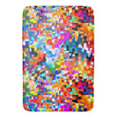 Kutkleurig notitieboek van abstracte vierkantjes badmat (Voorkant Verticaal)